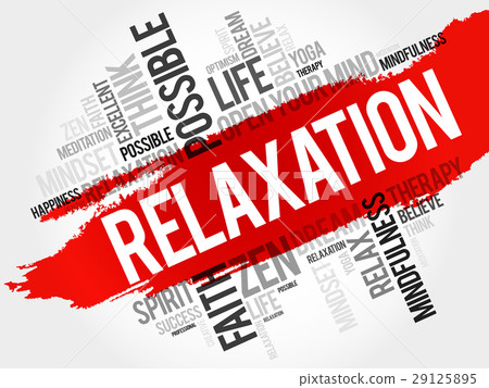 Relaxation word cloud collage 29125895