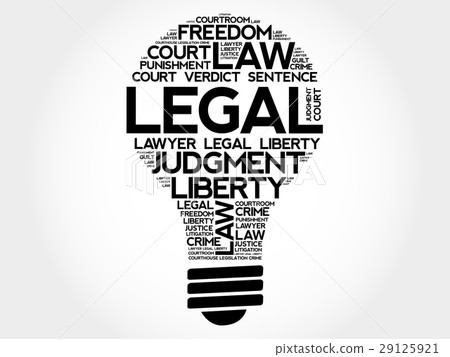 Legal bulb word cloud collage 29125921