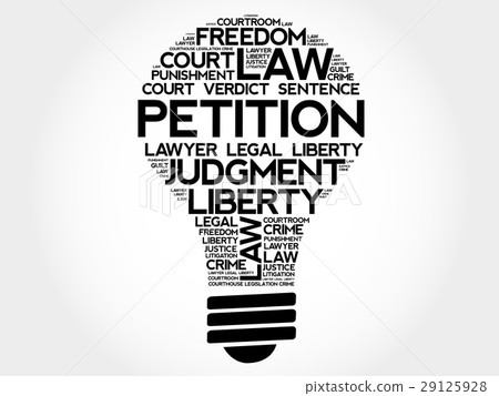 Petition bulb word cloud collage 29125928
