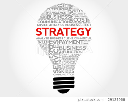 Strategy bulb word cloud 29125966