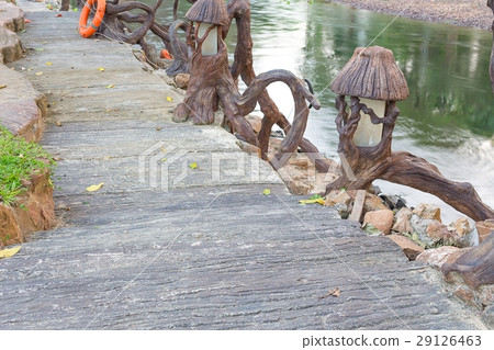 Stone walkway near the river 29126463