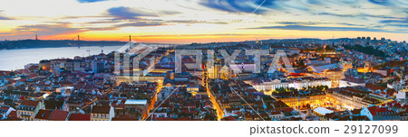 Panorama of Lisbon at twilight 29127099