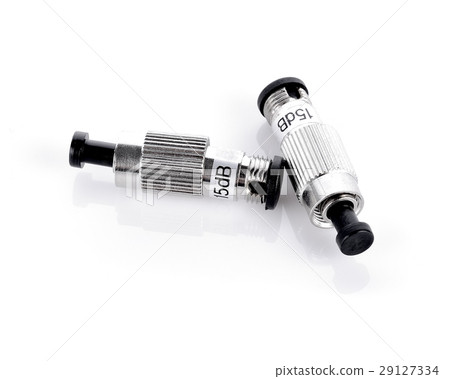 attenuator fiber on white background attenuator fiber on white background 29127334