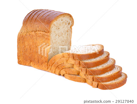 Sliced bread on white background Sliced bread on white background 29127840