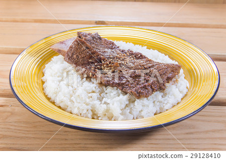 beef steak rice 29128410