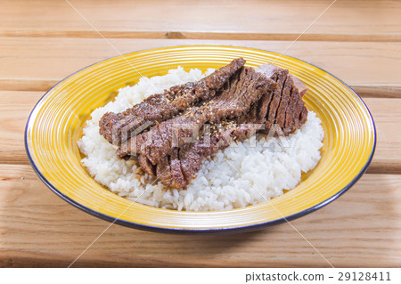 beef steak rice 29128411