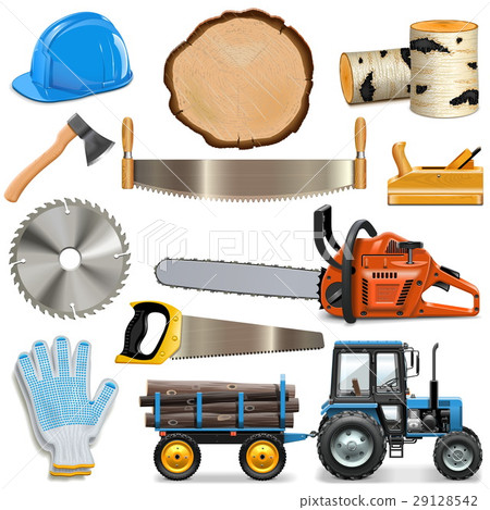Vector Sawmill Icons 29128542