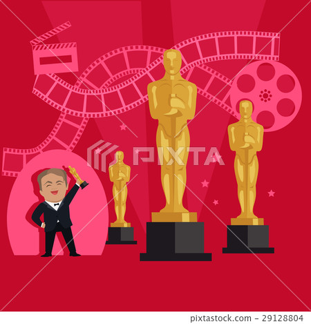 Film Awards Design Flat Banner Concept 29128804
