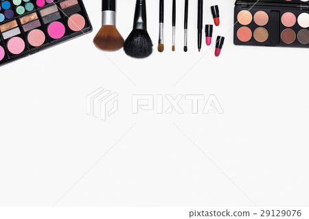 Frame of makeup cosmetics and brushes Frame of makeup cosmetics and brushes 29129076
