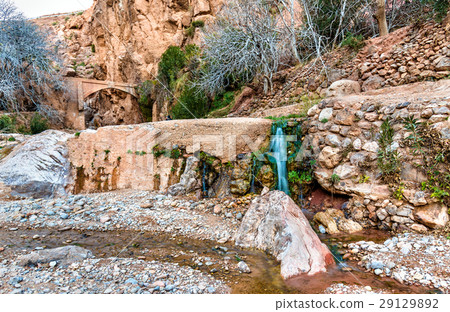 Waterfall at Ait Ibrirn in Dades Gorge valley 29129892