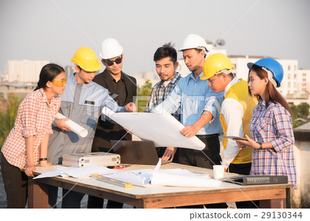 Group of engineers and architects Group of engineers and architects 29130344