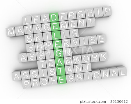 3d image Delegate word cloud concept 29130612