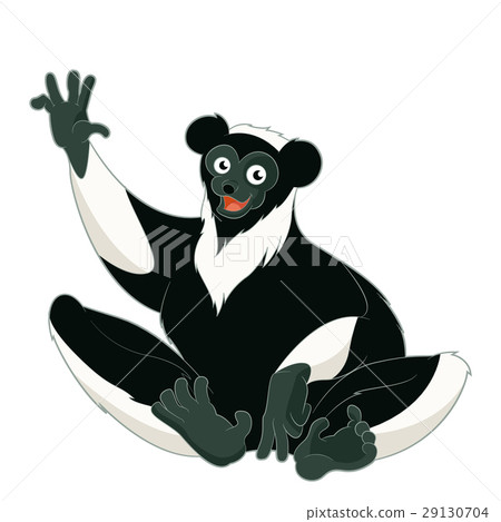 Cartoon smiling Indri Cartoon smiling Indri 29130704