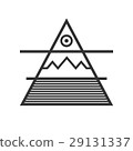 Triangle Divided Into Three Elements Water Ground 29131337