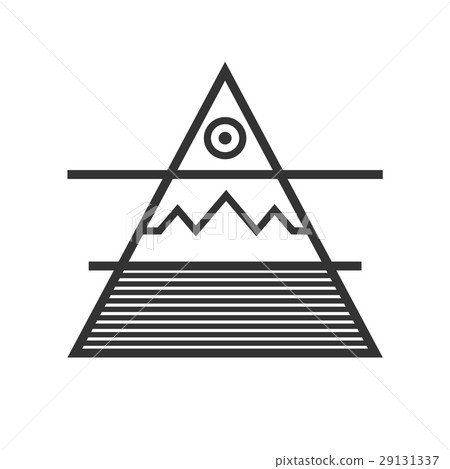 Triangle Divided Into Three Elements Water Ground 29131337