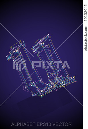 Vector illustration of a Multicolor sketched U 29132045