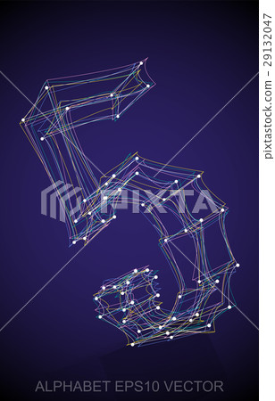 Vector illustration of a Multicolor sketched 5 Vector illustration of a Multicolor sketched 5 29132047