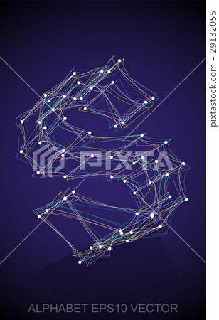 Vector illustration of a Multicolor sketched S Vector illustration of a Multicolor sketched S 29132055