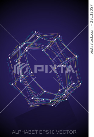 Vector illustration of a Multicolor sketched O Vector illustration of a Multicolor sketched O 29132057