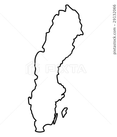 Isolated Swedish map Isolated Swedish map 29132066