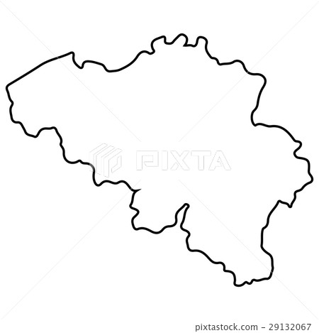 Isolated Belgian map Isolated Belgian map 29132067