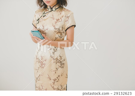 mandarin dress, chinese clothing, female 29132623