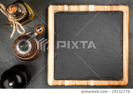 Slate board in a wooden frame 29132778