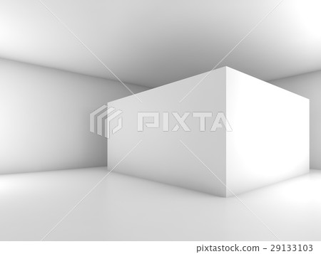 Abstract white empty interior, 3d design 29133103
