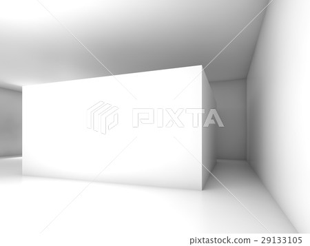 Abstract white empty interior, 3d design Abstract white empty interior, 3d design 29133105