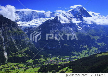 The village of Grindelwald and the north wall of Eiger 29133743