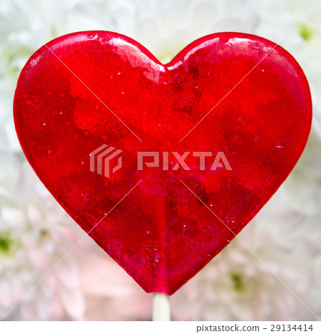 Beautiful red Heart shaped Candy 29134414