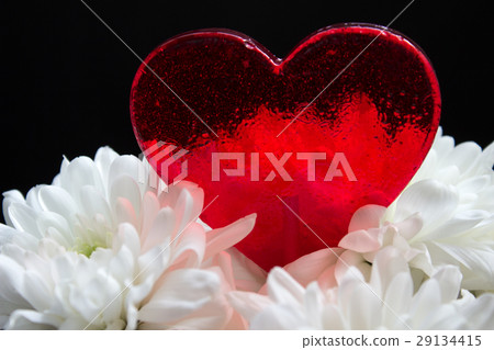 Beautiful red Heart shaped Candy Beautiful red Heart shaped Candy 29134415
