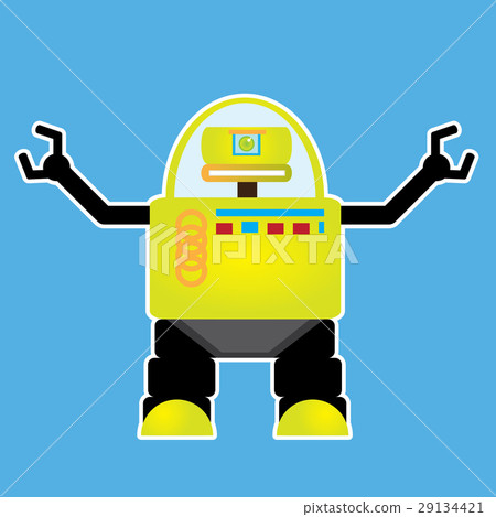 Isolated robot toy Isolated robot toy 29134421