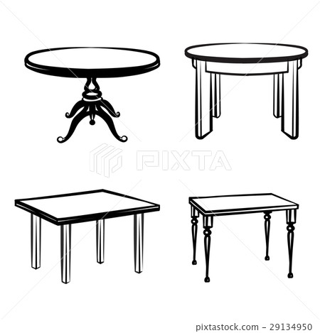 Furniture set. Interior doodle furnishing 29134950