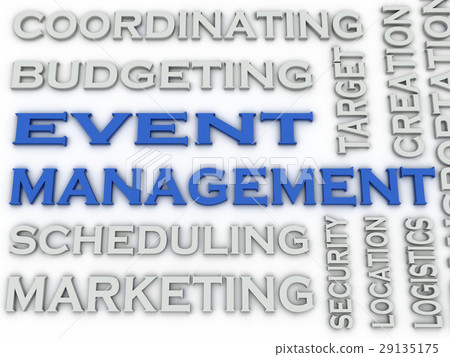 3d image Event Management word cloud concept 3d image Event Management word cloud concept 29135175