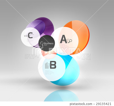 Colorful glossy circle infographics Colorful glossy circle infographics 29135421