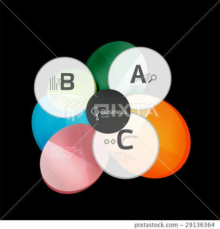 Glass circles on black 29136364