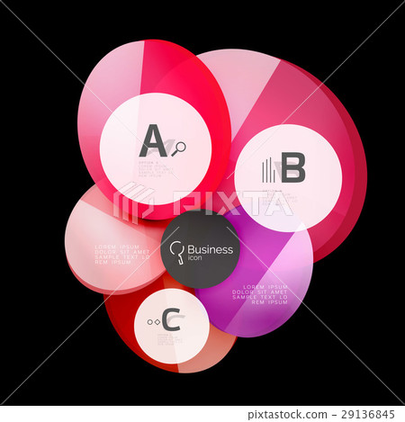 Glass circles on black Glass circles on black 29136845