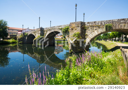 river and old stone bridge at Monforte de Lemos river and old stone bridge at Monforte de Lemos 29140923