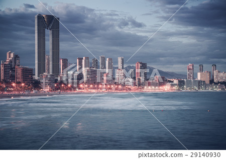 benidorm city evening benidorm city evening 29140930