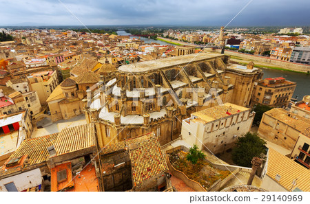 view of Cathedral from Suda castle in Tortosa 29140969