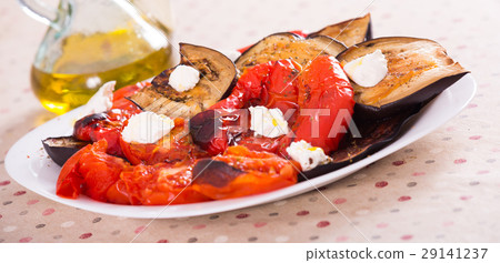 Grilled vegetables on table 29141237