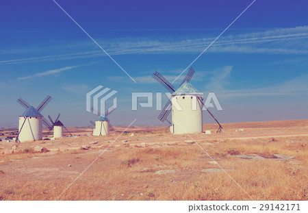 Wind mills in La Mancha, Spain 29142171