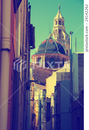 Summer view of Alcala De Xivert street 29142262