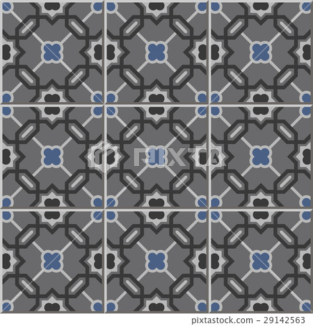 Ceramic tile grey tone polygon geometry star Ceramic tile grey tone polygon geometry star 29142563