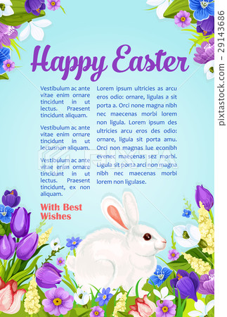 Easter wishes and greeting vector poster Easter wishes and greeting vector poster 29143686