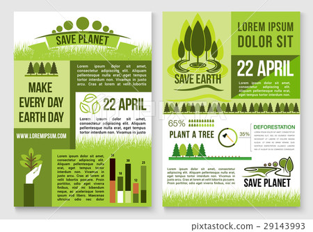 Save nature and earth protection vector templates 29143993