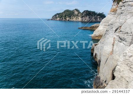 Pilgrimage boat with Izu-dogashima in early spring 29144337