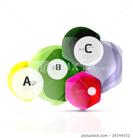 Glass glossy shiny hexagon web elements Glass glossy shiny hexagon web elements 29144552
