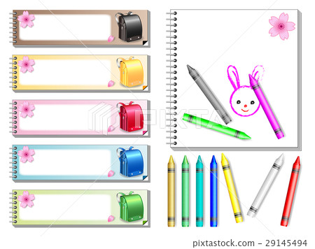 書包和蠟筆橫幅 書包和蠟筆橫幅 29145494